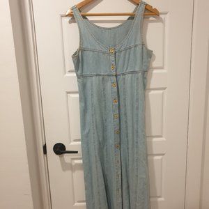 Denim jumper, long, button-down